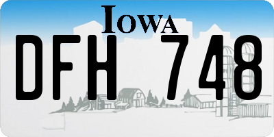 IA license plate DFH748