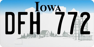 IA license plate DFH772