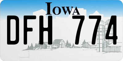 IA license plate DFH774