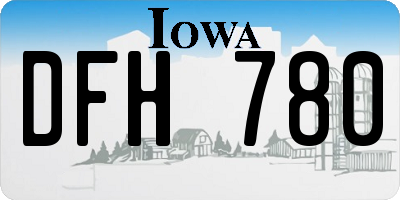 IA license plate DFH780