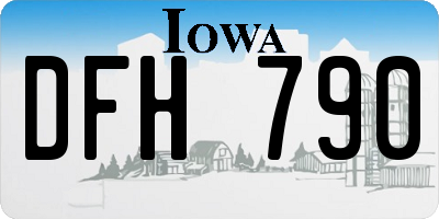 IA license plate DFH790