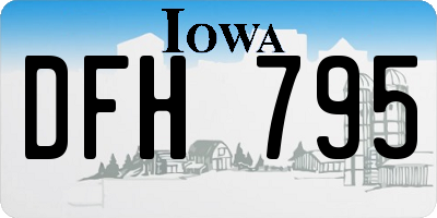IA license plate DFH795