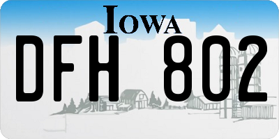 IA license plate DFH802