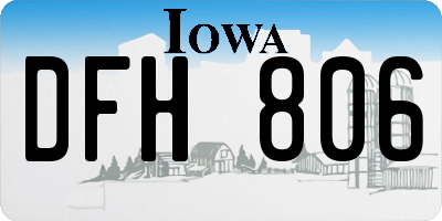 IA license plate DFH806