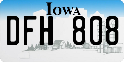IA license plate DFH808
