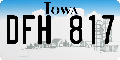 IA license plate DFH817