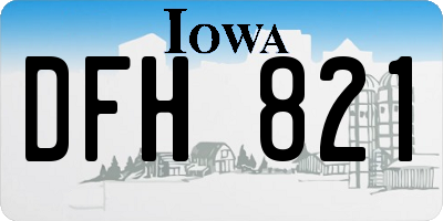 IA license plate DFH821