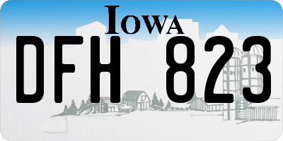 IA license plate DFH823