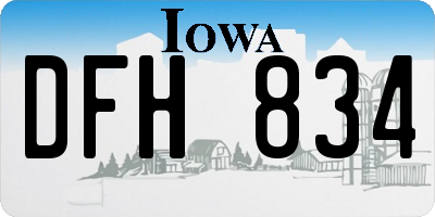IA license plate DFH834
