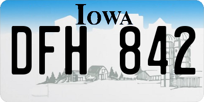 IA license plate DFH842