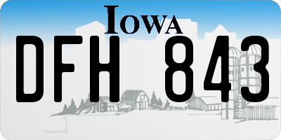 IA license plate DFH843