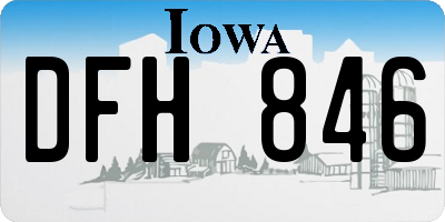 IA license plate DFH846