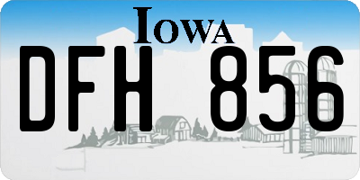 IA license plate DFH856