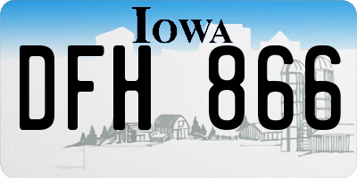 IA license plate DFH866