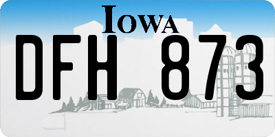 IA license plate DFH873