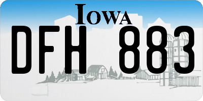 IA license plate DFH883