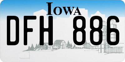 IA license plate DFH886