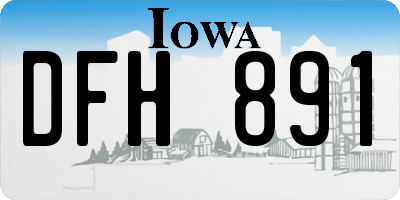 IA license plate DFH891