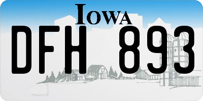 IA license plate DFH893