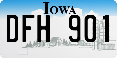 IA license plate DFH901
