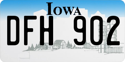 IA license plate DFH902