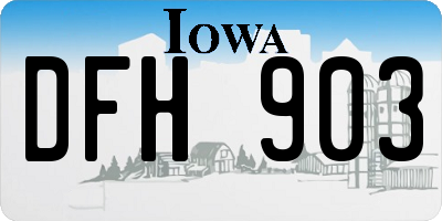 IA license plate DFH903