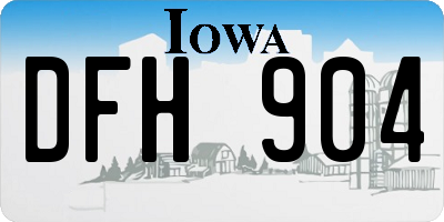 IA license plate DFH904