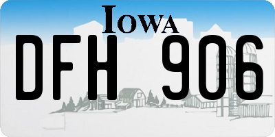 IA license plate DFH906