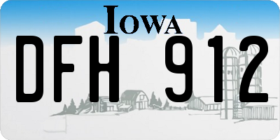 IA license plate DFH912