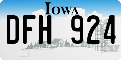 IA license plate DFH924