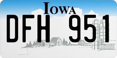 IA license plate DFH951