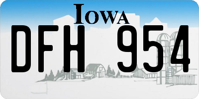 IA license plate DFH954