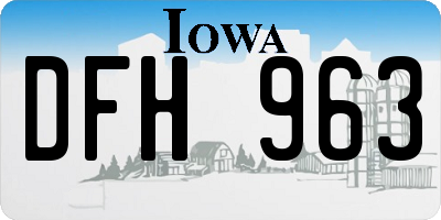IA license plate DFH963