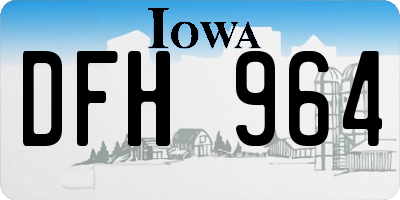 IA license plate DFH964