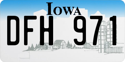 IA license plate DFH971