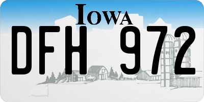 IA license plate DFH972
