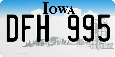 IA license plate DFH995