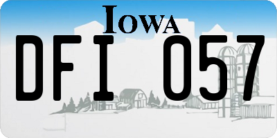 IA license plate DFI057
