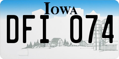 IA license plate DFI074