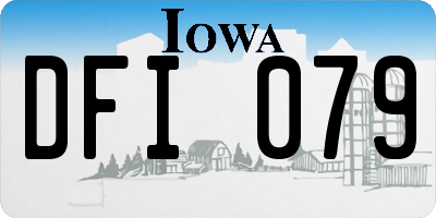 IA license plate DFI079