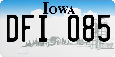 IA license plate DFI085