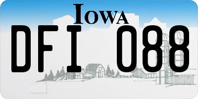 IA license plate DFI088