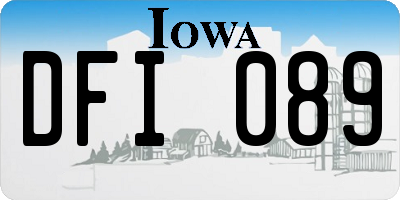 IA license plate DFI089