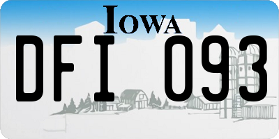 IA license plate DFI093