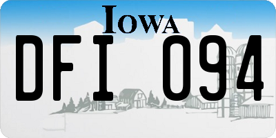 IA license plate DFI094
