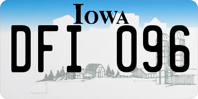 IA license plate DFI096
