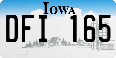IA license plate DFI165