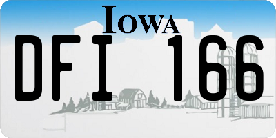 IA license plate DFI166