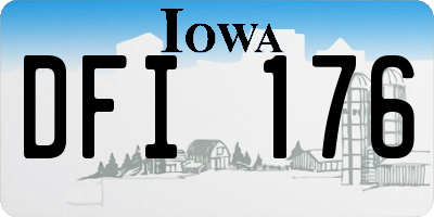 IA license plate DFI176