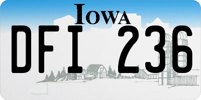 IA license plate DFI236